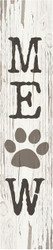 Block Sign - Meow Cat Pawprint Block Sign - Meow Cat Pawprint