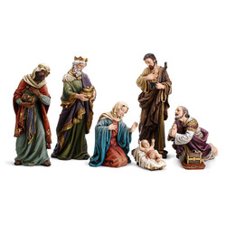 7-Piece Painted Nativity Set