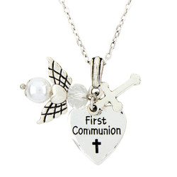 Heart Shaped First Communion Necklace 