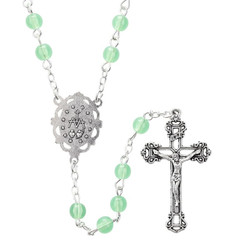 Miraculous Medal Green Rosary