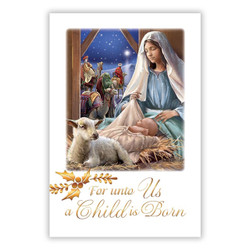 For Unto Us a Child is Born Christmas Card