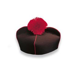 Custom Monsignor Biretta - Red Pom - Autom