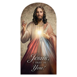 Divine Mercy Jesus I Trust In You Arched Wood Plaque 