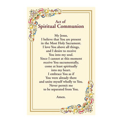 Act of Spiritual Communion Florentine Holy Card - 25/pk