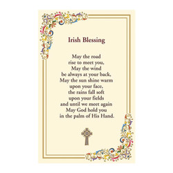 Irish Blessing Florentine Holy Card - 25/pk
