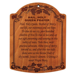 10" Hail, Holy Queen Carved Wood Plaque