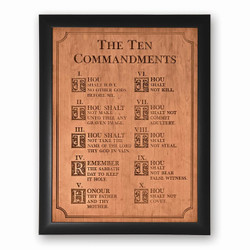 Ornate Decor Carved Art - The Ten Commandments Ornate Decor Carved Art - The Ten Commandments