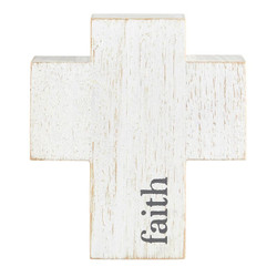 Face to Face Wood Cross - Faith