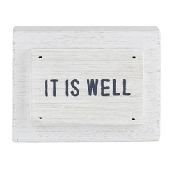Face to Face Wood Block - It Is Well