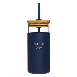 Glass Tumbler - But First Pray Glass Tumbler - But First Pray