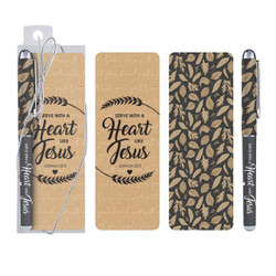 Serve with a Heart Like Jesus Gift Pen with Bookmark - 12/p