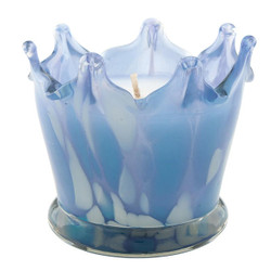 Blue Crown Candle