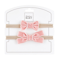 Headband Set - Fancy Pink Bow - Set Of 2 Headband Set - Fancy Pink Bow - Set Of 2