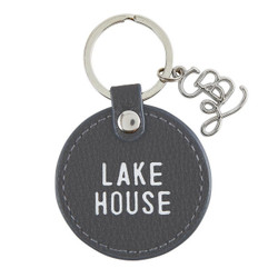 Face to Face Leather Key Tag - Lake House Face to Face Leather Key Tag - Lake House