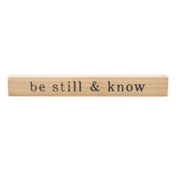 Face to Face Wood Sign - Be Still & Know Face to Face Wood Sign - Be Still & Know