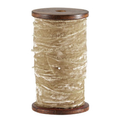 Frayed Velvet Spools - Sage