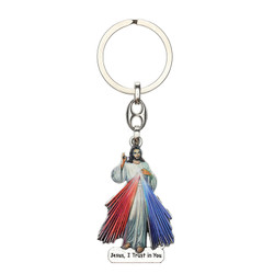 Divine Mercy Metal Key Chain - 10/pk