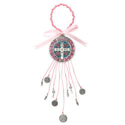 Pink St. Benedict Home Protection Hanger