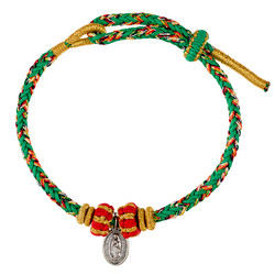 Our Lady of Guadalupe Green Cord Bracelet - 4/pk