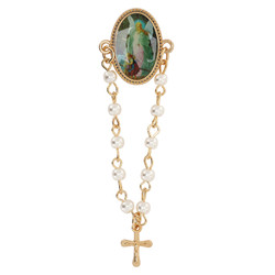 Guardian Angel Rosary Lapel Pin - 18/pk
