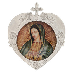 Our Lady of Guadalupe Heart Lapel Pin - 12/pk