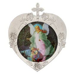 Guardian Angel Heart Lapel Pin - 12/pk