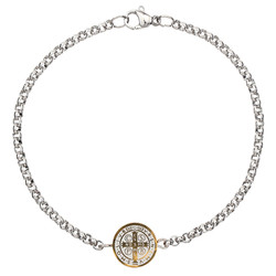 St. Benedict Stainless Steel Bracelet - 8/pk