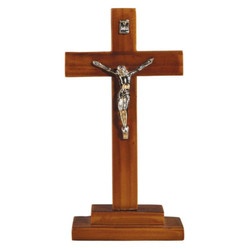 6" Standing Wood Crucifix - 2/pk