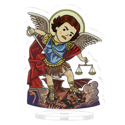 St. Michael Acrylic Statuette - 12/pk