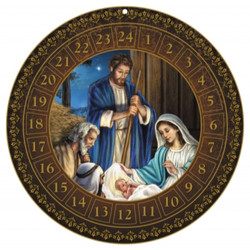 Round Advent Calendar - Holy Family  - 12/pk