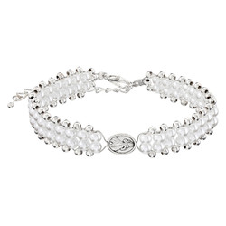 Divine Mercy Pearl Devotional Bracelet - 8/pk