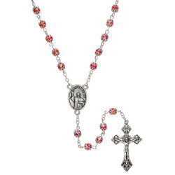 Pope Leo XIV Faceted Acrylic Capped Rosary - 3/pk