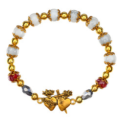 Sacred Hearts Rosary Bracelet - 10/pk