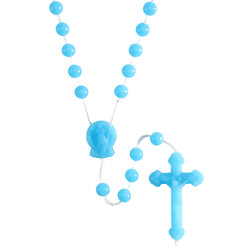 Rose-Scented Blue Cord Rosary - 100/pk