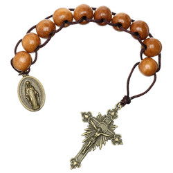Wood Good Deeds/Sacrifice One Decade Rosary - 8/pk