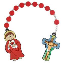 Tiny Devotions Sacred Heart One-Decade Rosary - 8/pk