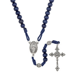 Miraculous Blue Paracord Rosary - 6/pk