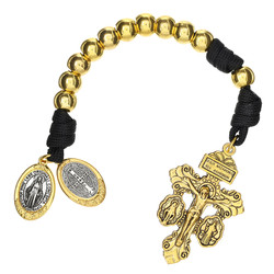 Two-Tone 3-Way Pardon Pocket Rosary - 4/pk