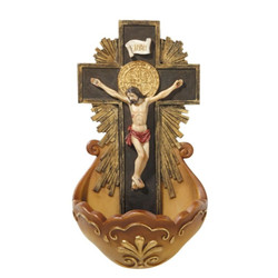 St. Benedict Crucifix Holy Water Font - 2/pk