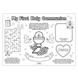 First Communion Activity Placemat - 50/pk