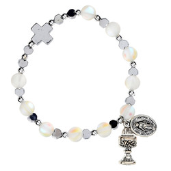 Traditional Memories First Communion Rosary Bracelet - 9/pk