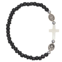 Bread of Life Black St. Benedict First Communion Bracelet - 12/pk