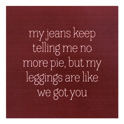 No More Pie Wood Block