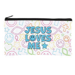 Jesus Loves Me Vinyl Pencil Pouch - 6/pk
