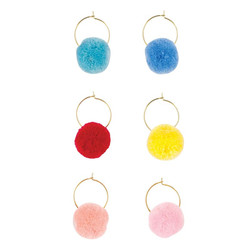 Pom Pom Bottle Charms - Confetti
