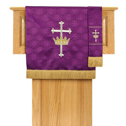 Maltese Jacquard  Custom Pulpit Scarf - Purple