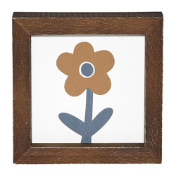 Mini Wood Sign - Flower