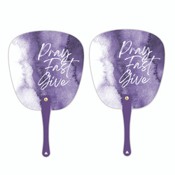 Pray Fast Give Lent Collection Hand Fan - 24/pk