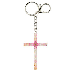 His Love Resin Cross Keychain - 6/pk