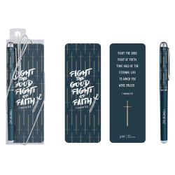 Fight the Good Fight Gift Pen with Bookmark - 12/pk